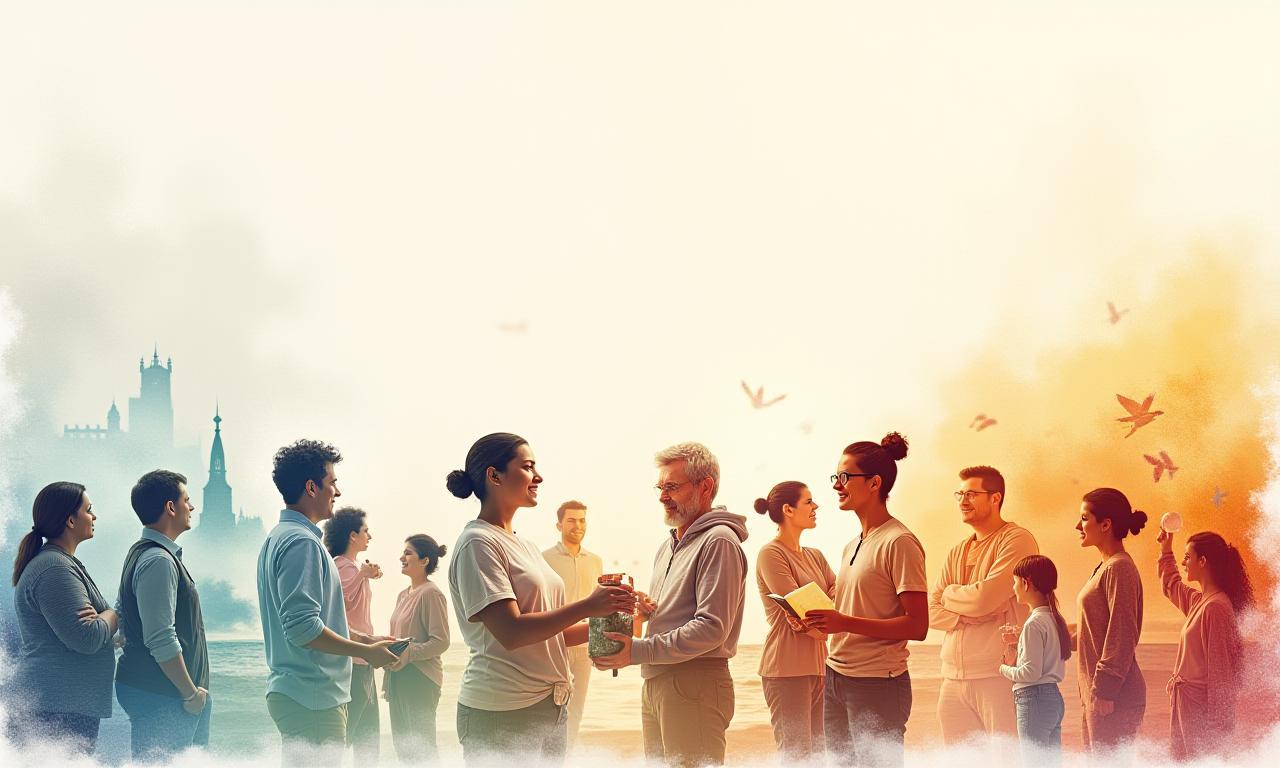 Collage of vibrant lifestyle scenes